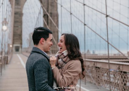 surprise proposal in brooklyn bridge