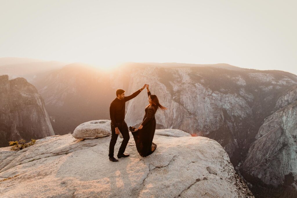 wedding at Taft Point, Yosemite National Park