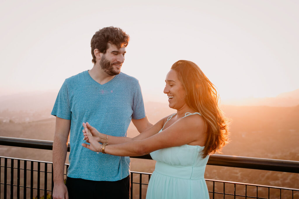 Griffith Observatory surprise proposal photographer