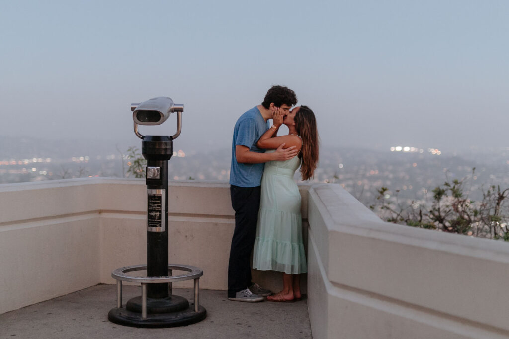 engagement photo shoot at griffith observatory in Los Angeles