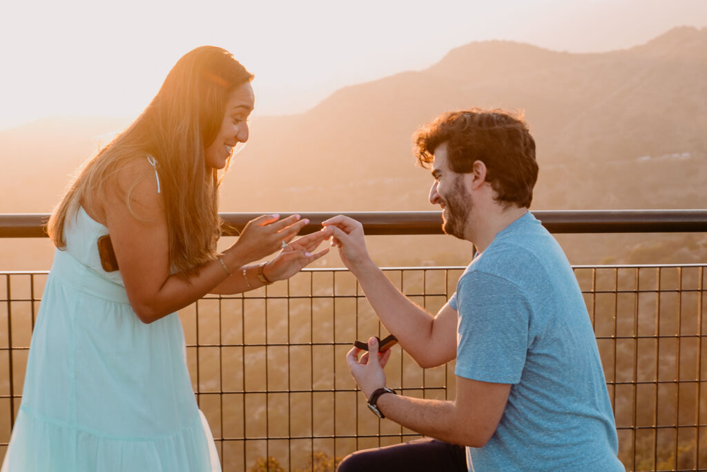 griffith observatory engagement photoshoot