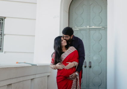 maternity photo session at griffith observatory