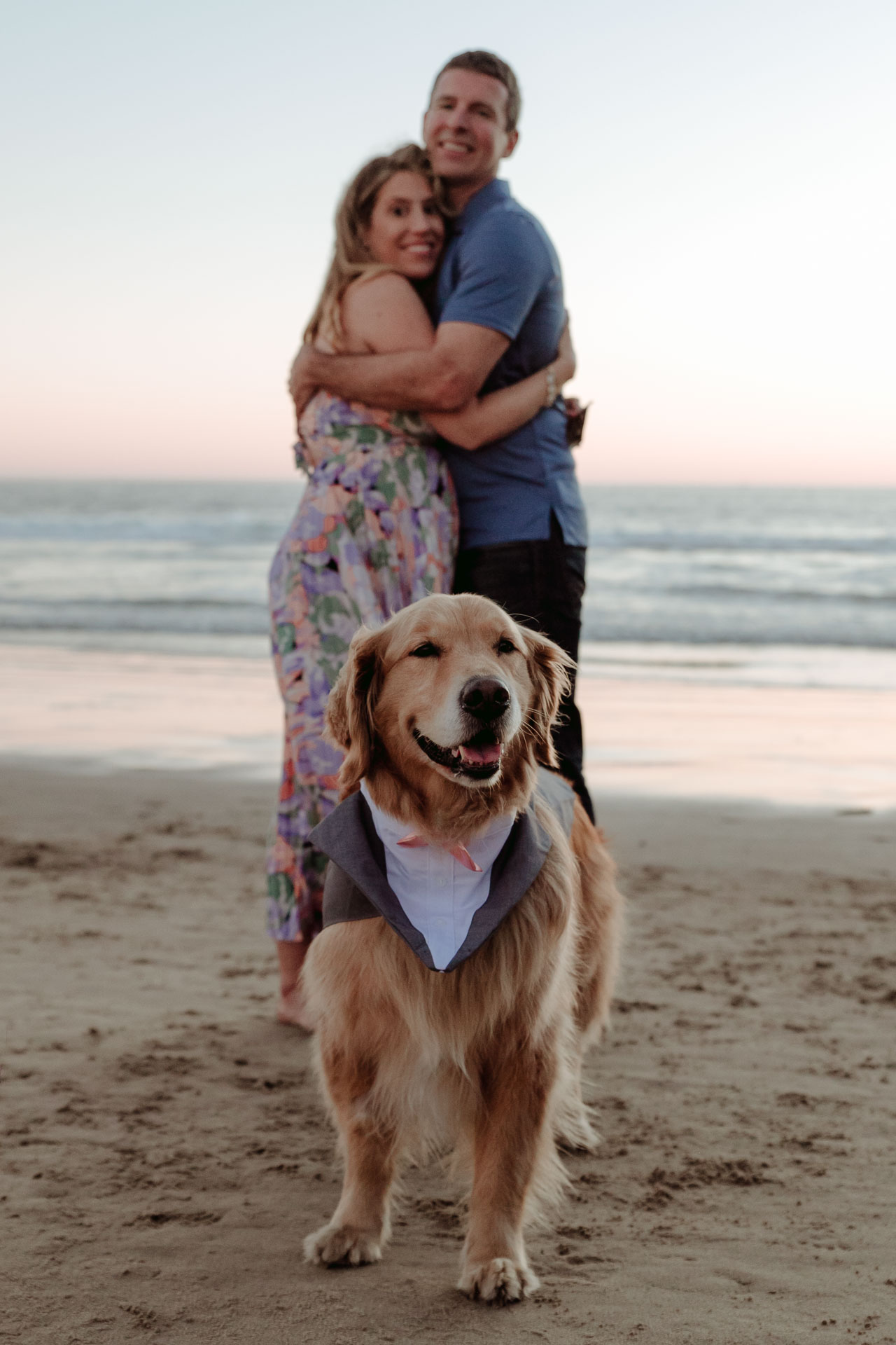 couple session with dog in los angeles, california