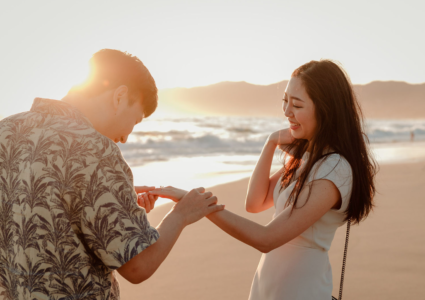 proposal photographer in santa monica beach
